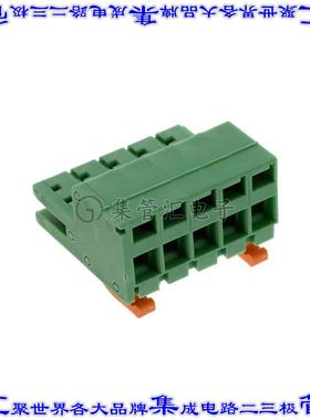 1883077 端子块连接器5POS插头卡边5mm绿色自由悬挂