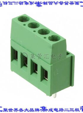 282857-4 线对板连接器4POS接线端子5.08mm通孔水平带板