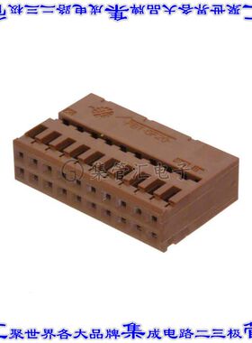 953119-2 矩形连接器外壳20POS插座2排2.54mm母形插口棕色自由悬