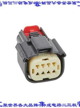 334724880 0334724880矩形连接器外壳8POS插座2排3.5mm母形插口灰