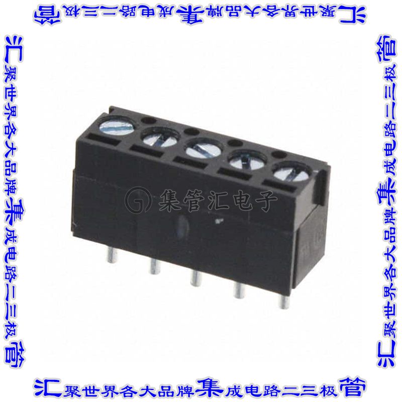 OSTTE050104 线对板连接器5POS接线端子3.5mm通孔水平带板