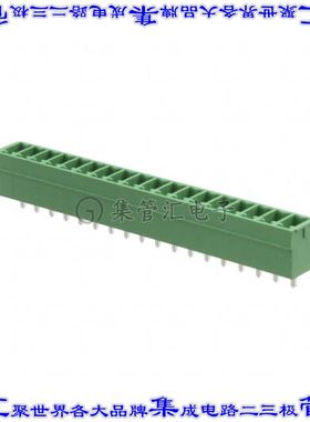 1844906 端子块连接器18POS接头公引脚带罩3.81mm绿色垂直通孔