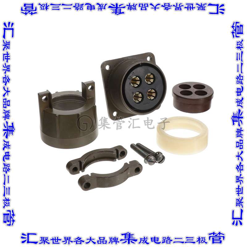 MS3100F32-17S 圆形连接器4POS插座母插口焊杯银面板安装