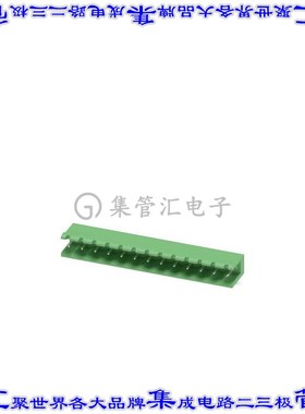 1759127 端子块连接器13POS接头公引脚带罩5.08mm绿色90DEG通孔