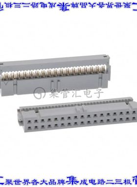 71600-134LF 矩形连接器34POS插座2排2.54mm母插口灰色IDC镀金自