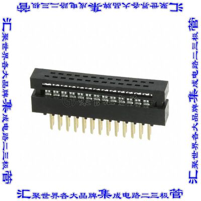M50-3801342 连接器26POS带状电缆DIP针座2排0.64mm通孔IDC30AWG