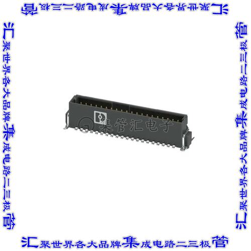 1373886 针座连接器32POS接头2排1.27mm公形插针表贴SMD镀金