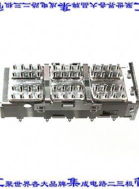 1888968-1 插拔式连接器机架QSFP+通孔直角压配