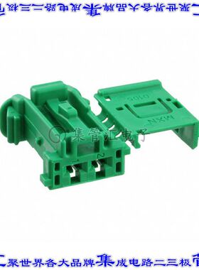 988191025 0988191025矩形连接器外壳2POS插座母形插口绿色自由悬