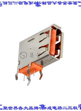 KUSBXHT-SLAS1N-O30-HRF 连接器USB-A插座4POS通孔直角