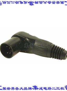 FC619305 圆形连接器5POS插头公引脚焊杯自由悬挂直角