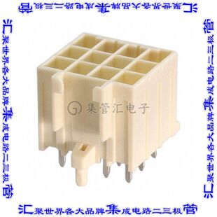 179843-1 针座连接器12POS接头3排3.96mm公形插针通孔直针锡