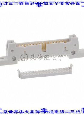 AWH 34G-E202-IDC 矩形连接器34POS接头2排2.54mm公引脚灰色IDC镀