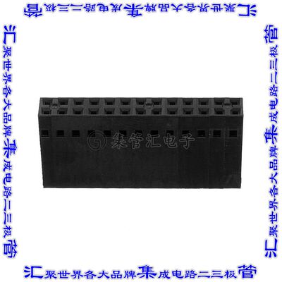 1-104482-1 矩形连接器外壳26POS插座2排2.54mm母形插口黑色自由