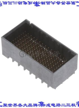 2007806-1 背板连接器144POS接头公引脚9排1.91mm通孔黑色