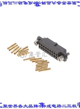 M80-4611805 矩形连接器18POS插座2排2mm母插口黑色压接镀金自由