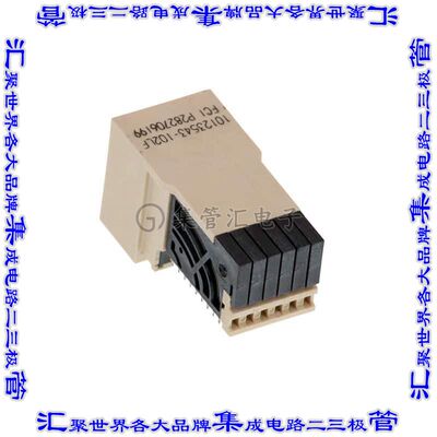 10123543-102LF 背板连接器54POS接头公引脚9排板边缘通孔直角黑