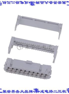 86130203130345E1LF 矩形连接器20POS插座2排2.54mm母插口灰色IDC