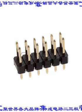 G800W590018EU 针座连接器12POS接头2排2.54mm公形插针通孔直针镀