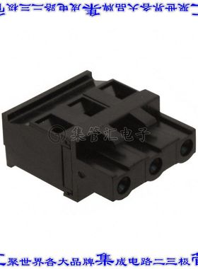 ELFT03450 端子块连接器3POS插头母插口7.62mm黑色自由悬挂