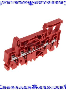 2002-1403 端子块连接器4POS馈通式5.2mm红色12-18AWG