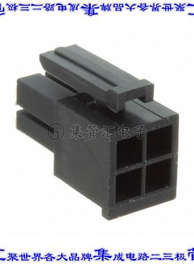 10132445-04LF 矩形连接器外壳4POS插座2排3mm母形插口黑色自由悬