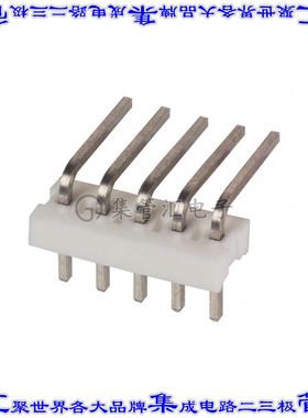 640453-5 针座连接器5POS接头2.54mm公形插针通孔直角锡