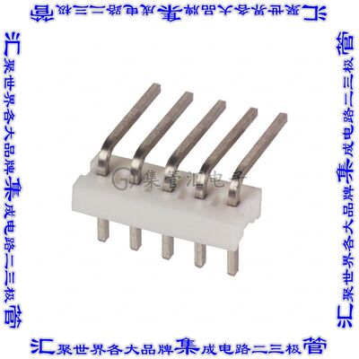 640453-5 针座连接器5POS接头2.54mm公形插针通孔直角锡