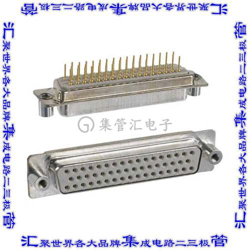 172-050-213R051 连接器50POS插座母插口3排D-Sub面板安装通孔