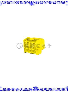 1-480709-4 矩形连接器外壳12POS插座3排黄色面板安装