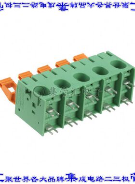 1770568 线对板连接器5POS接线端子15mm通孔水平带板