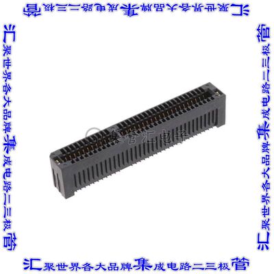 PCIE-G4-04-01-F-DV-WT-K-TR 卡边缘连接器64POS母头2排1mm黑色镀