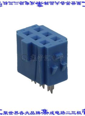 1658527-2 矩形连接器6POS插座2排2.54mm母插口蓝色IDC镀金自由悬