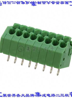 1985027 线对板连接器8POS接线端子3.5mm通孔45角度带板