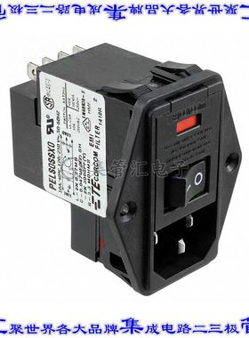 2-6609104-1 电源接入连接器3POS插座公插片模块IEC320-C14面板安