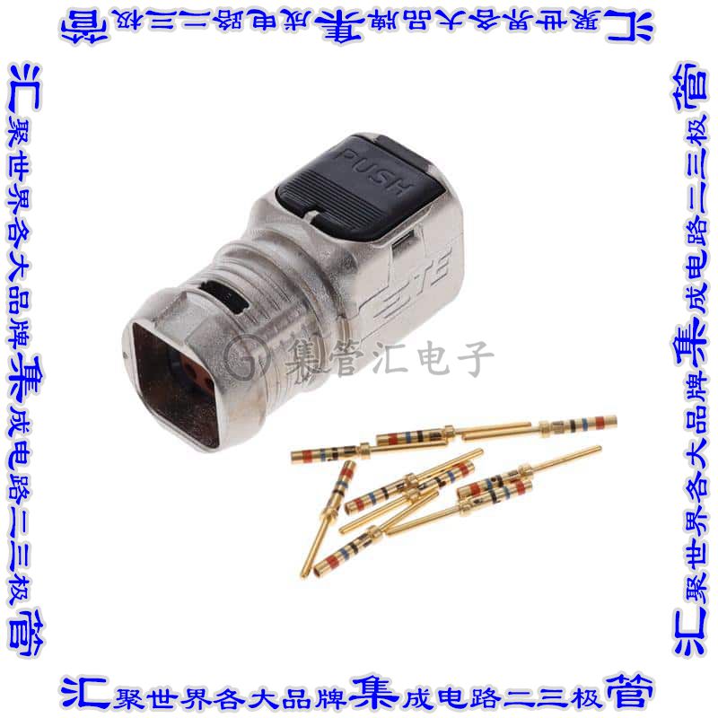 D369-MP99-NP1 矩形连接器9POS插头3排2.54mm公引脚黑色压接镀金