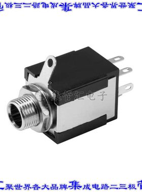 SJ-63023H 接插件连接器AUDIO JACK, 6.35 MM, VERTICAL, 3