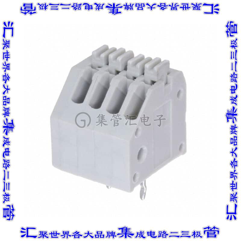 EB59A-04-V 线对板连接器4POS接线端子2.5mm通孔水平带板