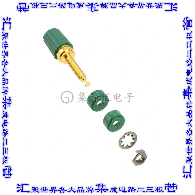 675821 接插件连接器CONN BIND POST KNURLED GREEN