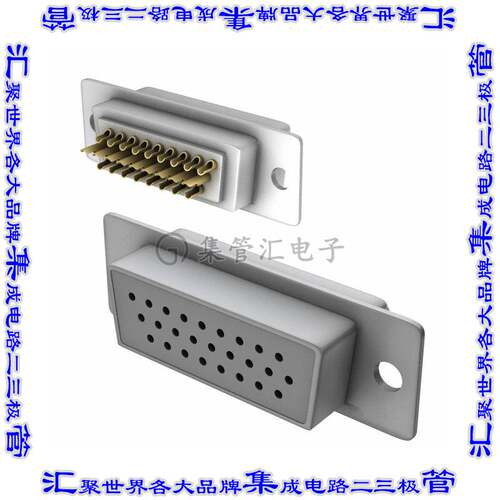 780-M26-203L001 连接器26POS插座母插口3排D-Sub高密度面板安装