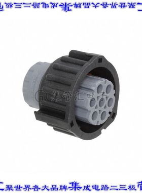 2-967650-1 圆形连接器7POS插头外壳用于母插口黑色灰色自由悬挂