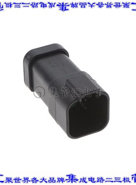 DT04-6P-EP13 矩形连接器外壳6POS插座3排9.12mm公形引脚黑色自由
