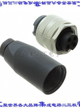 1521342 圆形连接器4POS插座母插口螺钉镀金自由悬挂