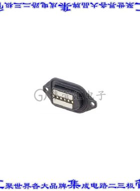 M9K701-299L 矩形连接器6POS插座1.6mm母插口黑色焊杯镀金面板安