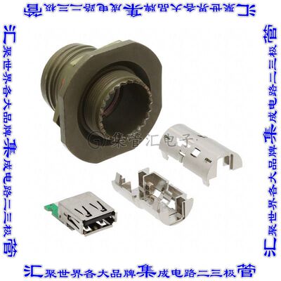 USBFTV72G 连接器USB-A插座4POS USB 2.0面板安装