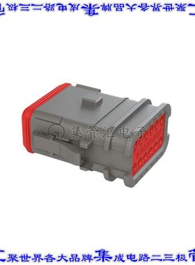 AT06-12SA-OMGRY 矩形连接器外壳12POS插头2排母形插口灰色自由悬