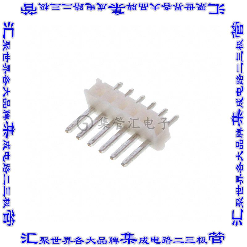 B6P-SHF-1AA 针座连接器6POS接头2.5mm公形插针通孔直针锡