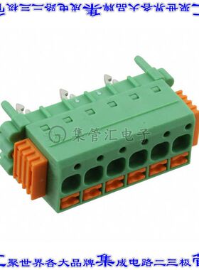 1864079 线对板连接器6POS接线端子5mm通孔垂直带板