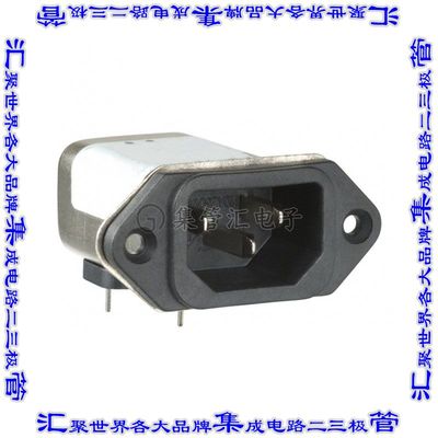 6609006-7 电源接入连接器3POS插座公型片状插脚IEC320-C14面板安