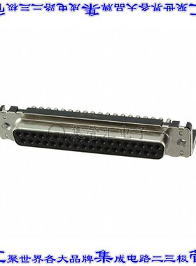 9664527611 09664527611连接器37POS插座母插口2排D-Sub通孔直角